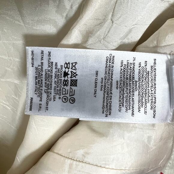 Brooks Brothers 346 Striped Mini Skirt Cotton Blend Cream Blue Red Women sz 12 - Picture 4 of 7